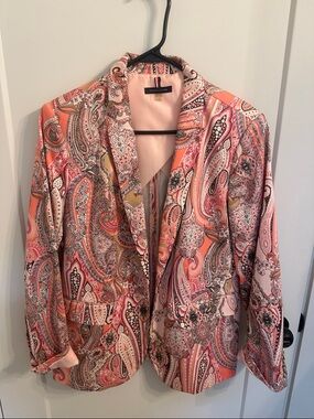 Tommy Hilfiger Coral & Pink Paisley Blazer